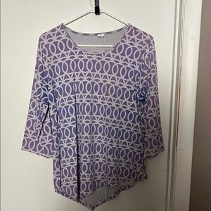 Purple Patterned Women's Top